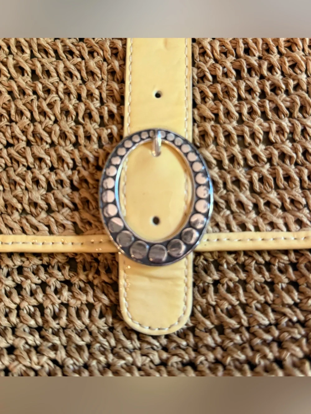 Brighton woven purse with chain shoulder strap